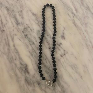 Onyx matte strand necklace